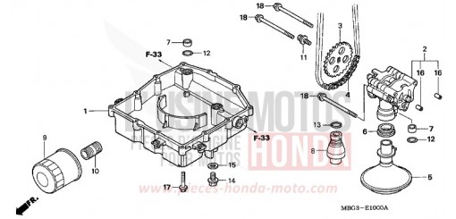 POMPE A HUILE VFR800FIX de 1999